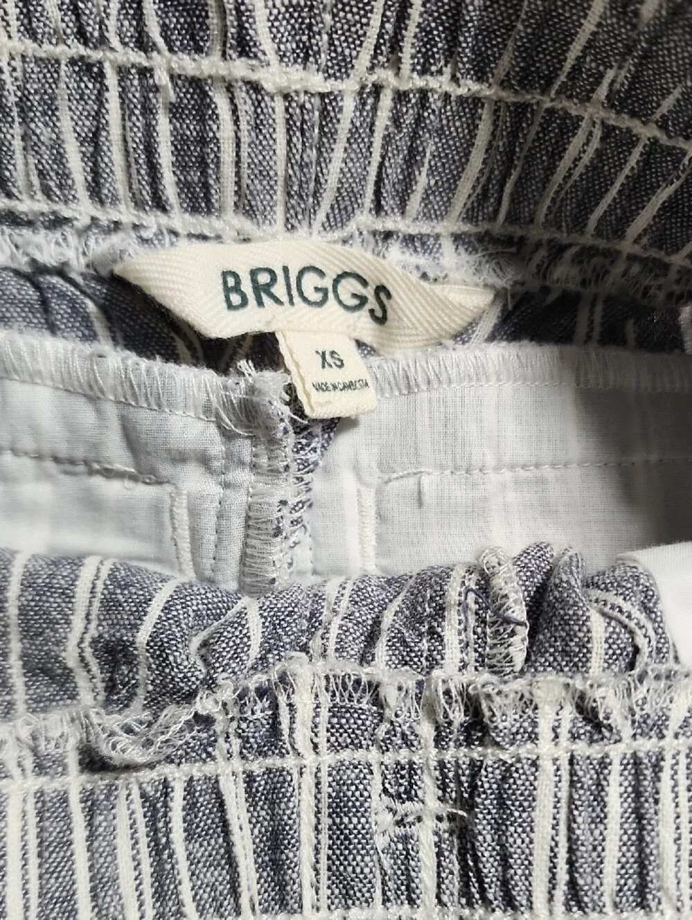 Briggs Pants Blue & White Stripped XS